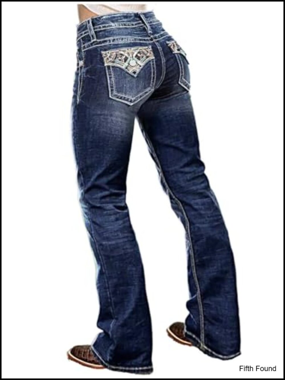 Flamingals Butt Lifting Bootcut Stretchy Jeans High Waist Flare Denim